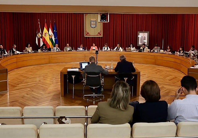 Imagen del pleno de Logroño, este jueves.
