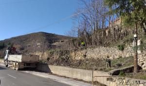 Intervención en Cervera para eliminar ailantos del entorno de la ermita de la Soledad, junto a la LR-284 (carretera de Aguilar).