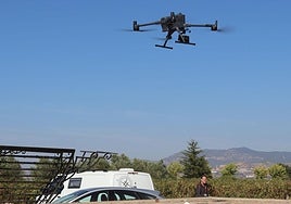 Exhibición de drones entre San Vicente y Briones