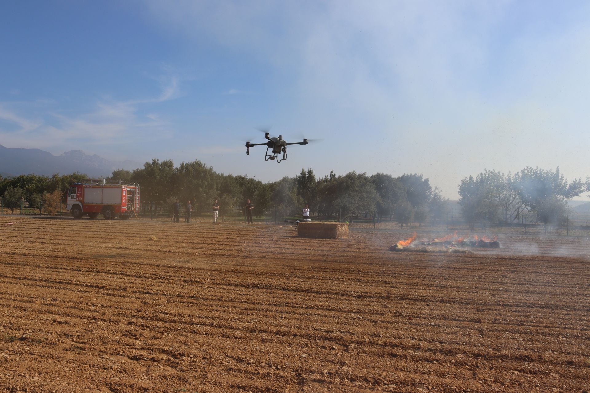 Exhibición de drones entre San Vicente y Briones