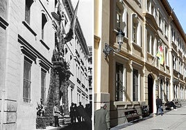 Una puerta engalanada para Alfonso XIII