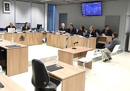 El acusado, en la sala de vistas.