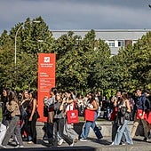 Alumnos de la UR en el inicio de este curso.