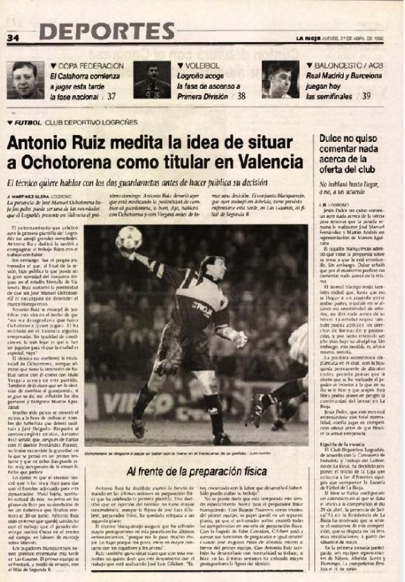 Publicado en Diario LA RIOJA el 27 de abril de 1995