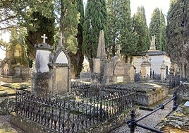 Una parte del cementerio de Haro.