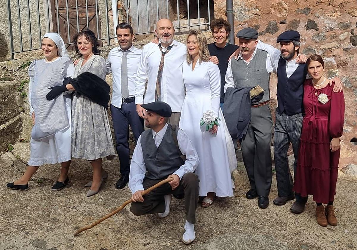 Participantes en la ruta teatralizada de las Jornadas de Otoño de Nieva celebradas en 2023. l