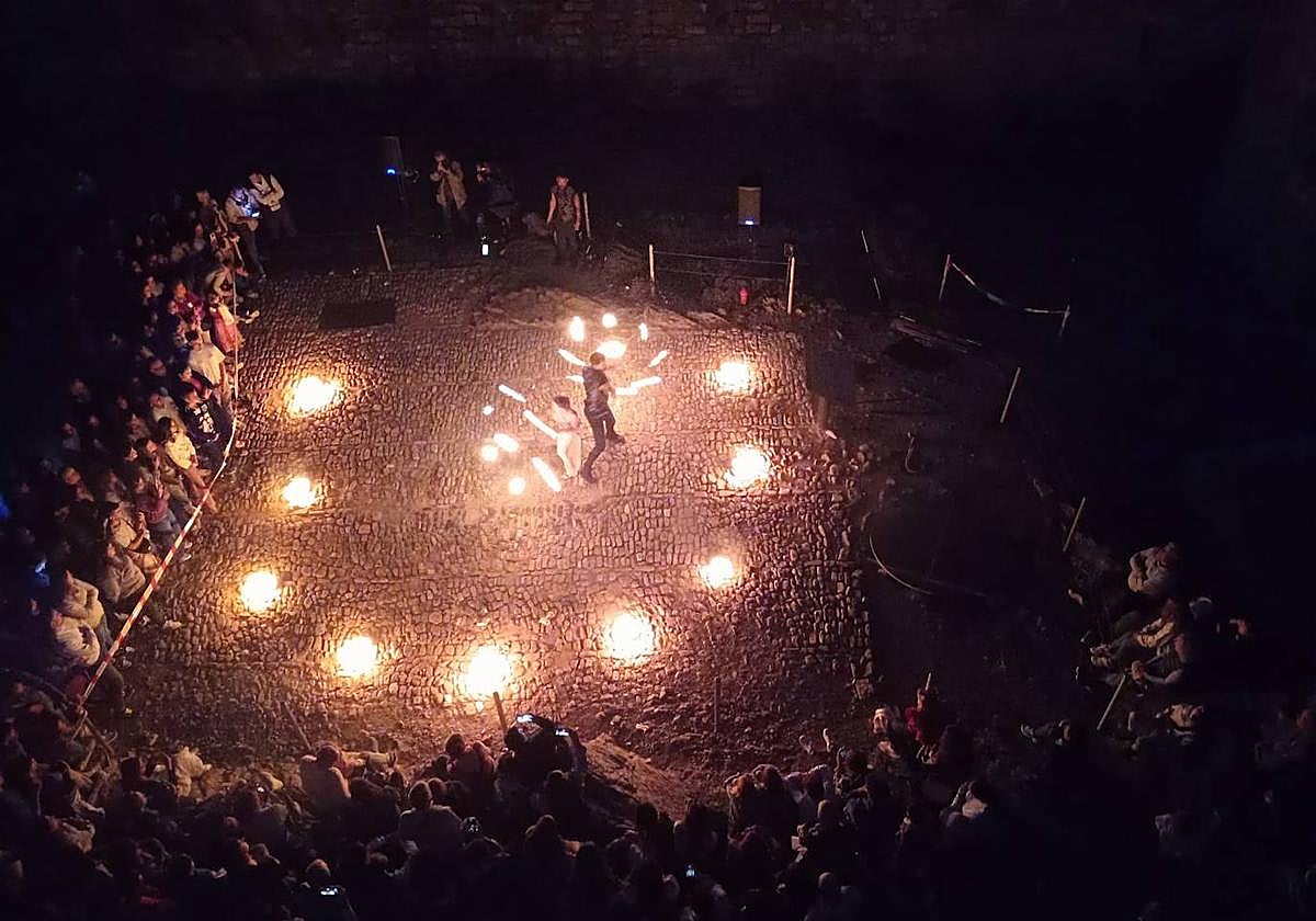 Espectáculo de fuego de las XVIII Jornadas de Artesanía Medieval.