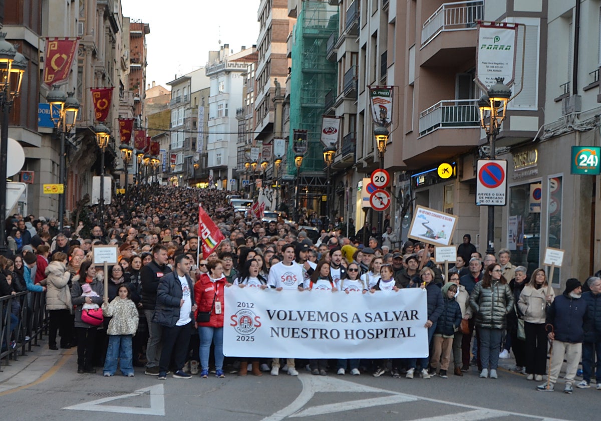Manifestación de la plataforma SOS Hospital Calahorra del pasado 29 de marzo.