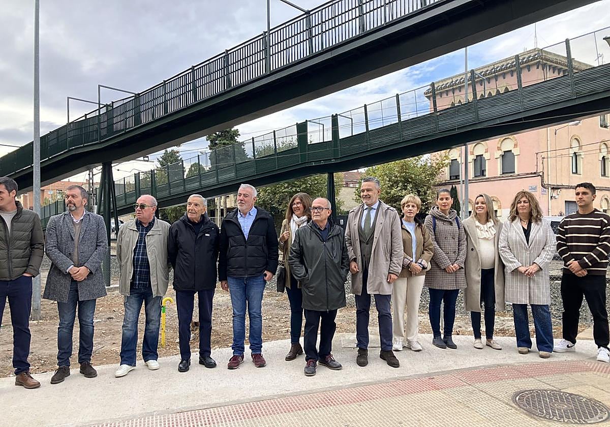 La pasarela de Gonzalo de Berceo ya está en uso tras su renovación