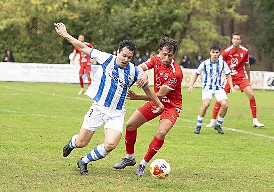 Imagen del partido de esta temporada entre el Náxara y el Utebo en el que los aragoneses se impusieron 0-2.