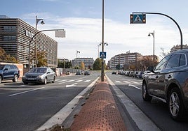 Paso de peatones de la recta del Seminario.