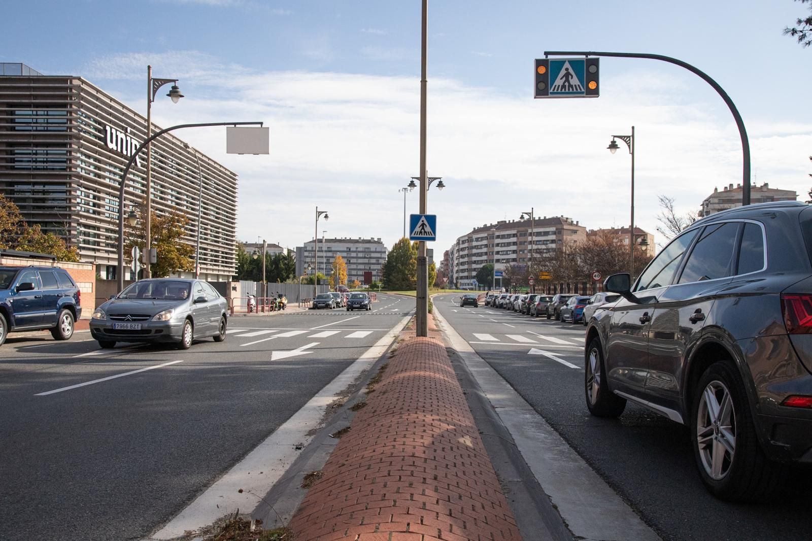 Paso de peatones de la recta del Seminario.