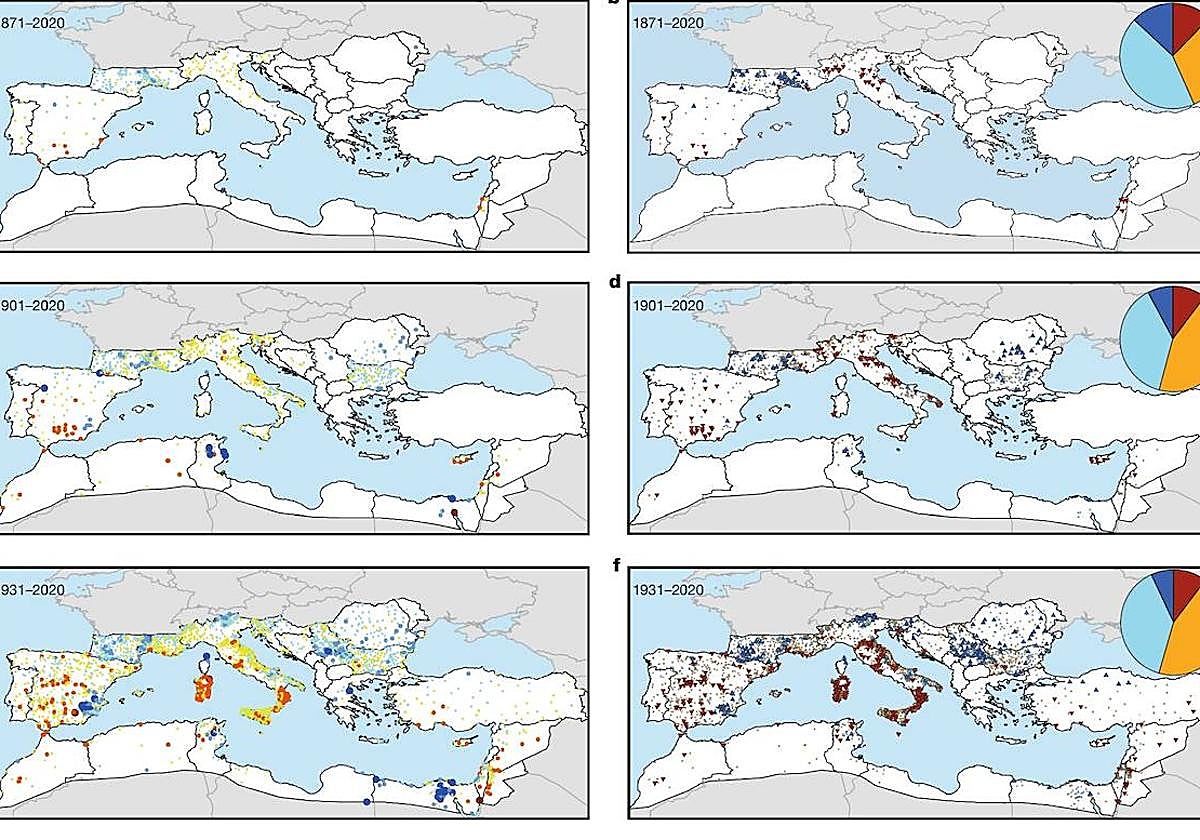 Un estudio no detecta una tendencia descendente de la lluvia en el Mediterráneo en los últimos 150 años