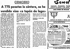 A 775 pesetas la cántara en 1978