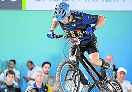 Travis Asenjo durante una de las pruebas del Mundial.