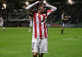 antana se lamenta en un momento del partido ante el Sestao.