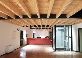 Vista interior de la Escuela de Patrimonio de Santa María La Real de Nájera.