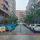 Tramo de Vitoria entre Fundición y Lardero, donde ya ha habido obras para la renovación de la red de agua potable.