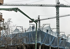 Obras de nuevas viviendas en Logroño