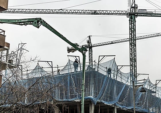 Obras de nuevas viviendas en Logroño