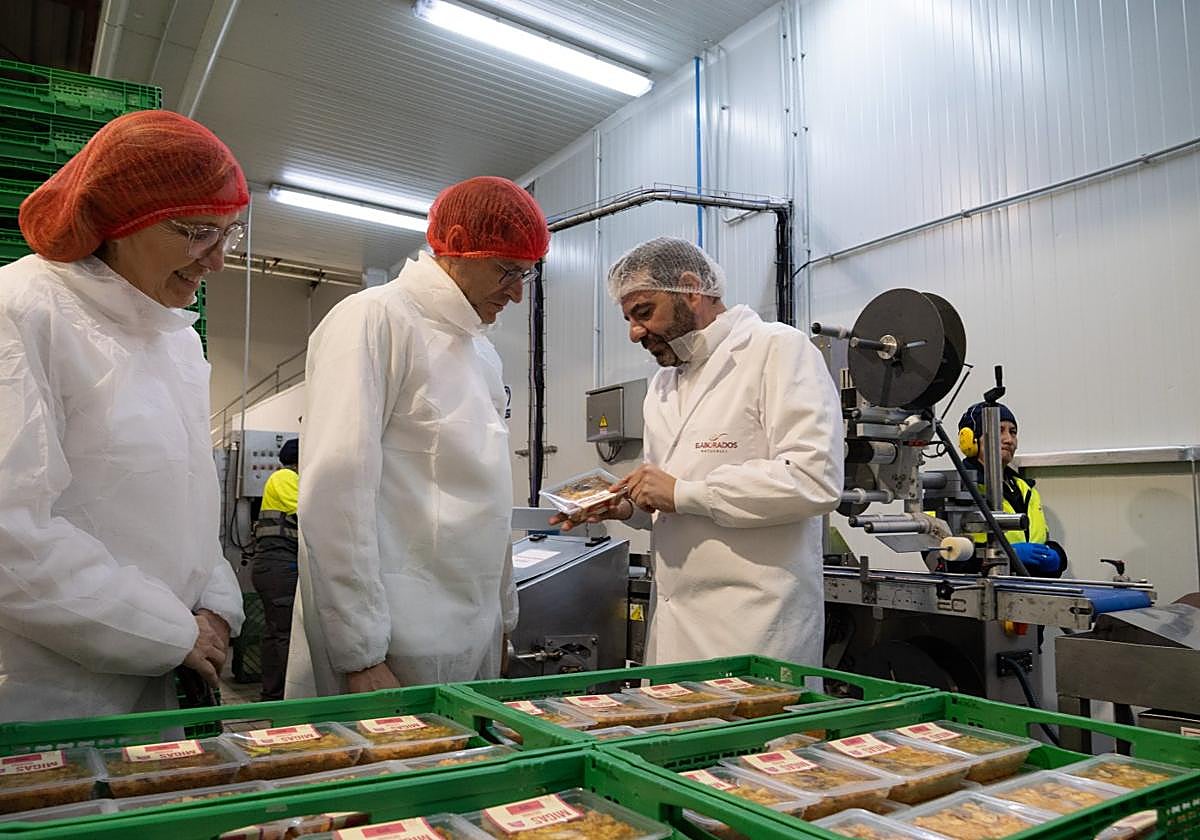 El presidente, en la fábrica de Aguilar