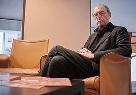 El arquitecto sevillano Guillermo Vázquez Consuegra, este viernes en Logroño en las Jornadas de Patrimonio del COAR.