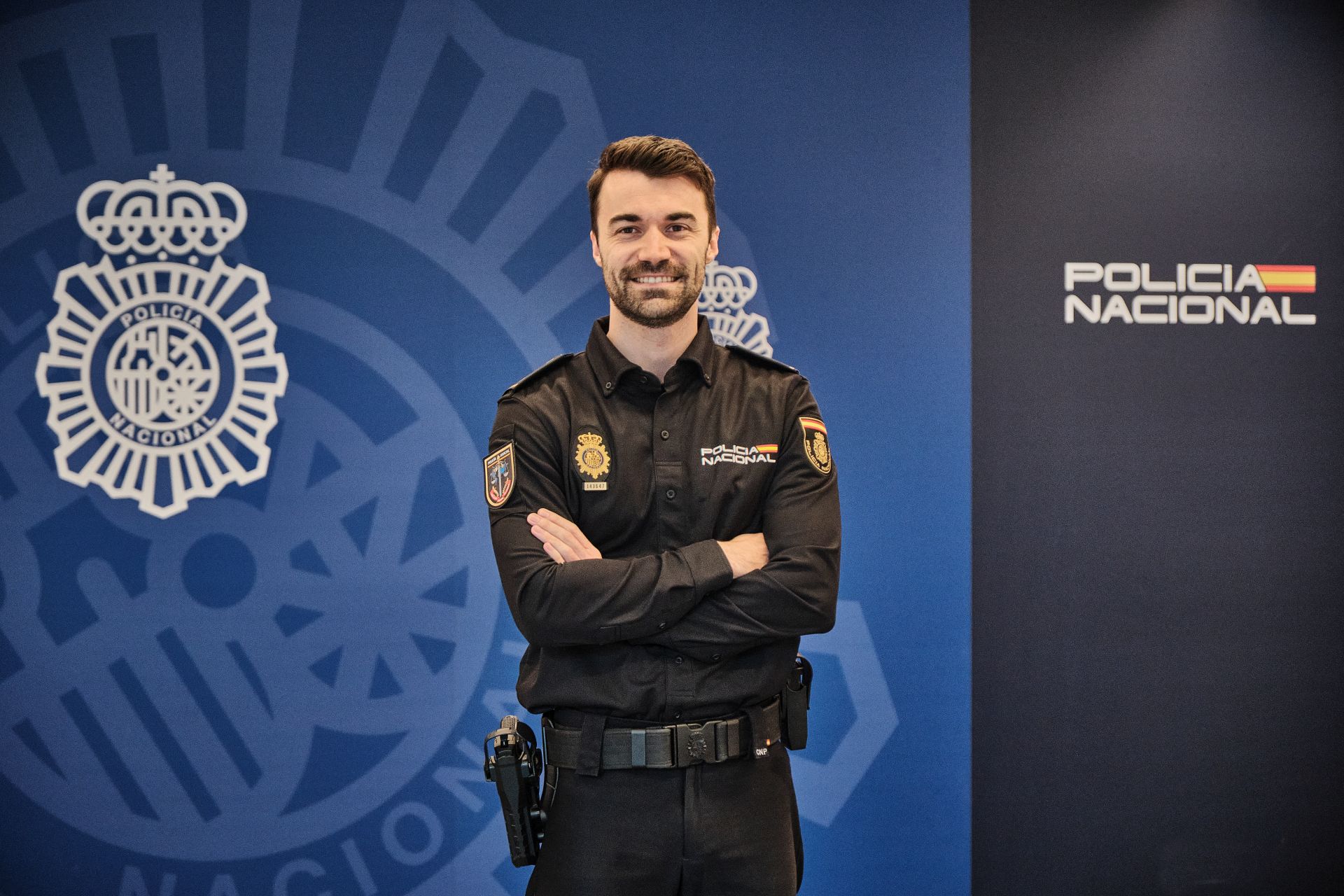 Miguel Ángel López, jefe del Grupo UFAM de Policía Nacional en La Rioja, en la Jefatura Superior de Logroño