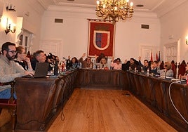 Una de las votaciones del pleno de este lunes.