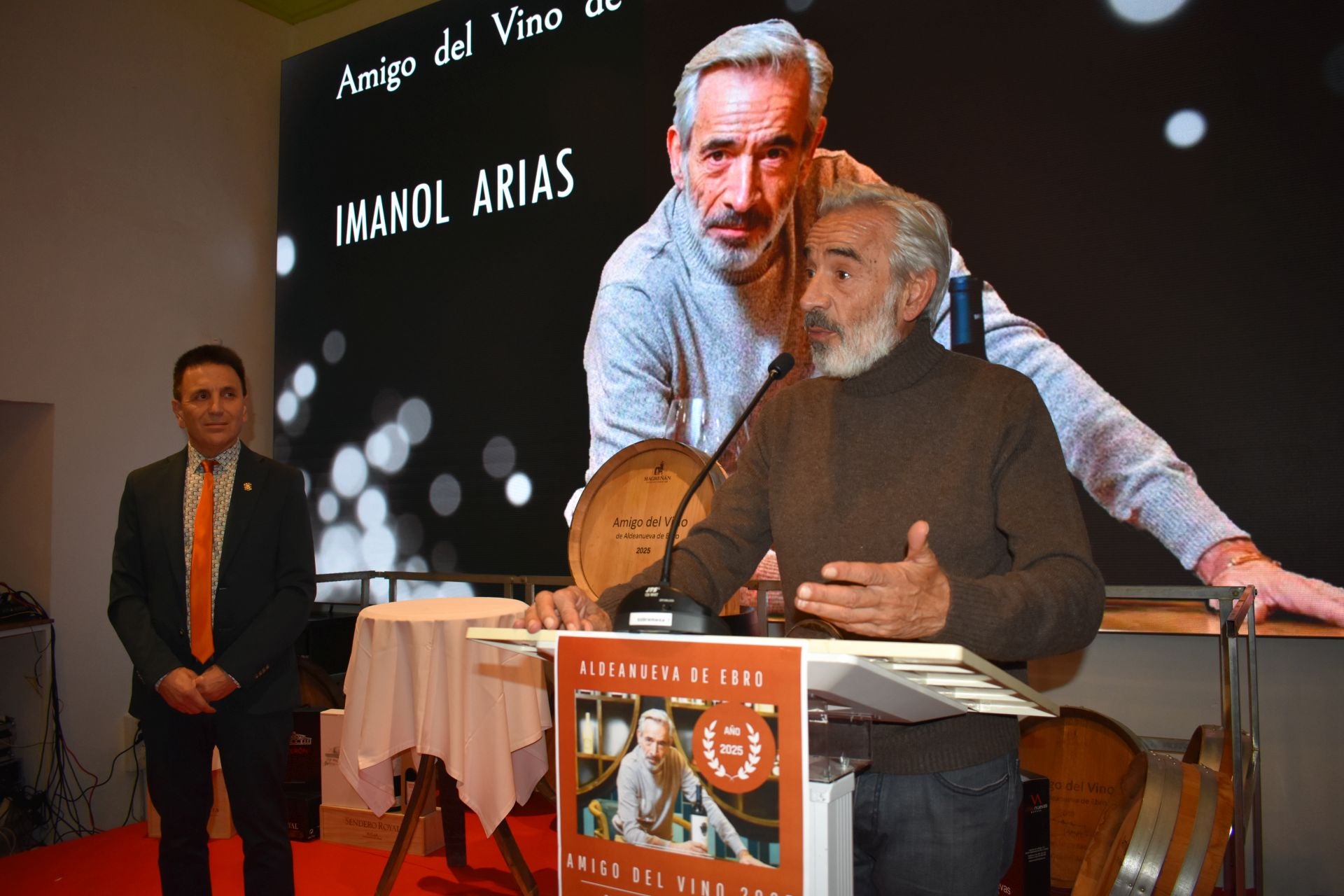 Imanol Arias, nuevo &#039;Amigo del vino de Aldeanueva de Ebro 2025&#039;