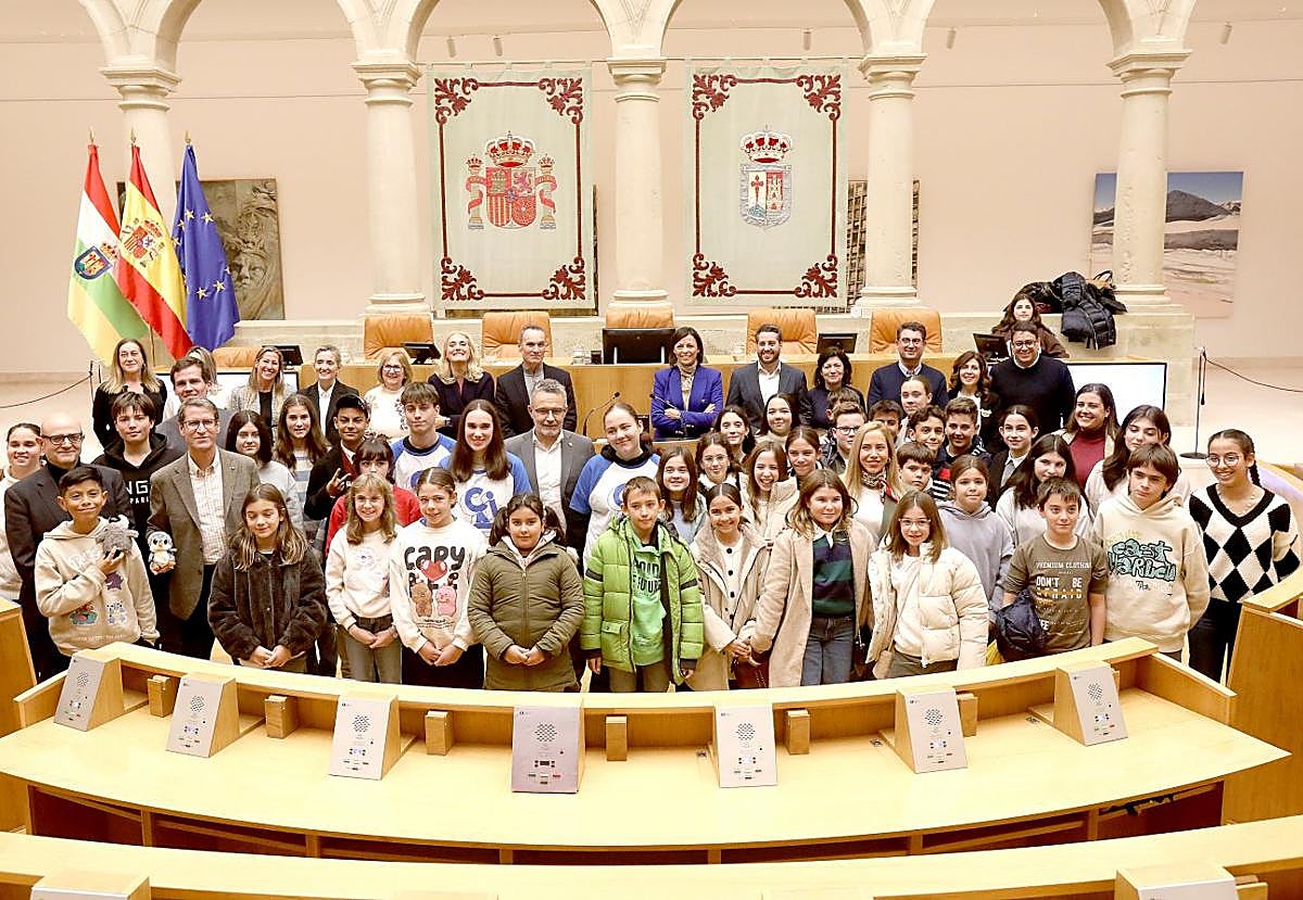 Participantes en el pleno celebrado en el Parlamento de La Rioja.