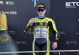 Unai Orradre, orgulloso de su subcampeonato de Europa de Moto2.