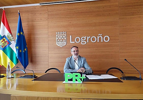 El portavoz del Partido Riojano (PR+) de Logroño, Rubén Antoñanzas.