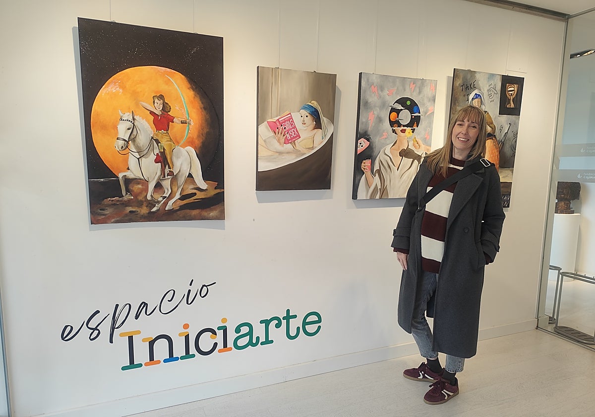 María Ruiz Turlán, en la exposición de sus obras en el Centro