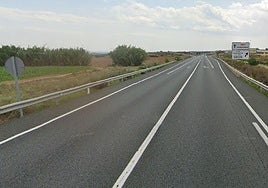 Carretera N-232, en Aldeanueva.