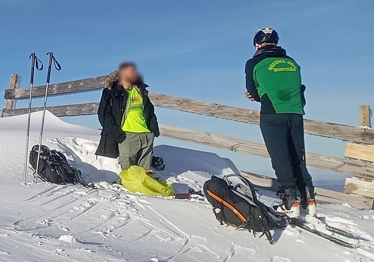 El joven rescatado por la Guardia Civil en el San Lorenzo.