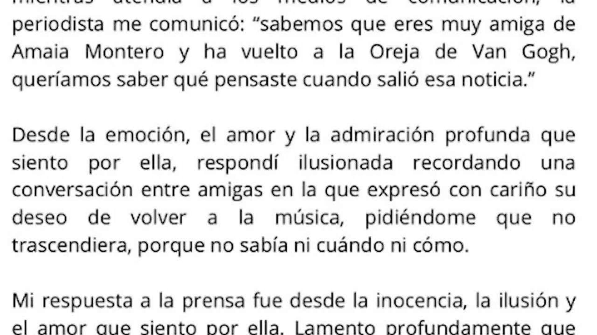 Amaia Montero reacciona al comunicado de Cayetana Guillén Cuervo y sus fans dictan sentencia