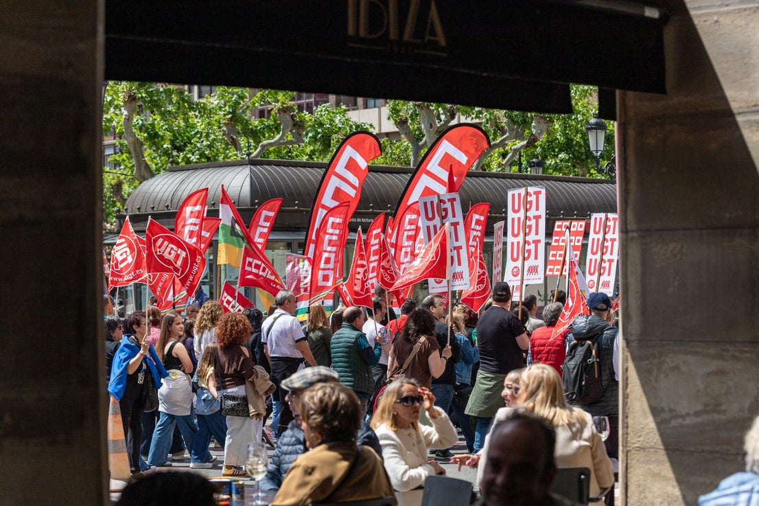Manifestación por el Primero de Mayo en Logroño de UGT y CC OO | La Rioja