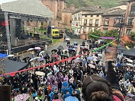 Disparo del cohete en las pasadas fiestas de abril