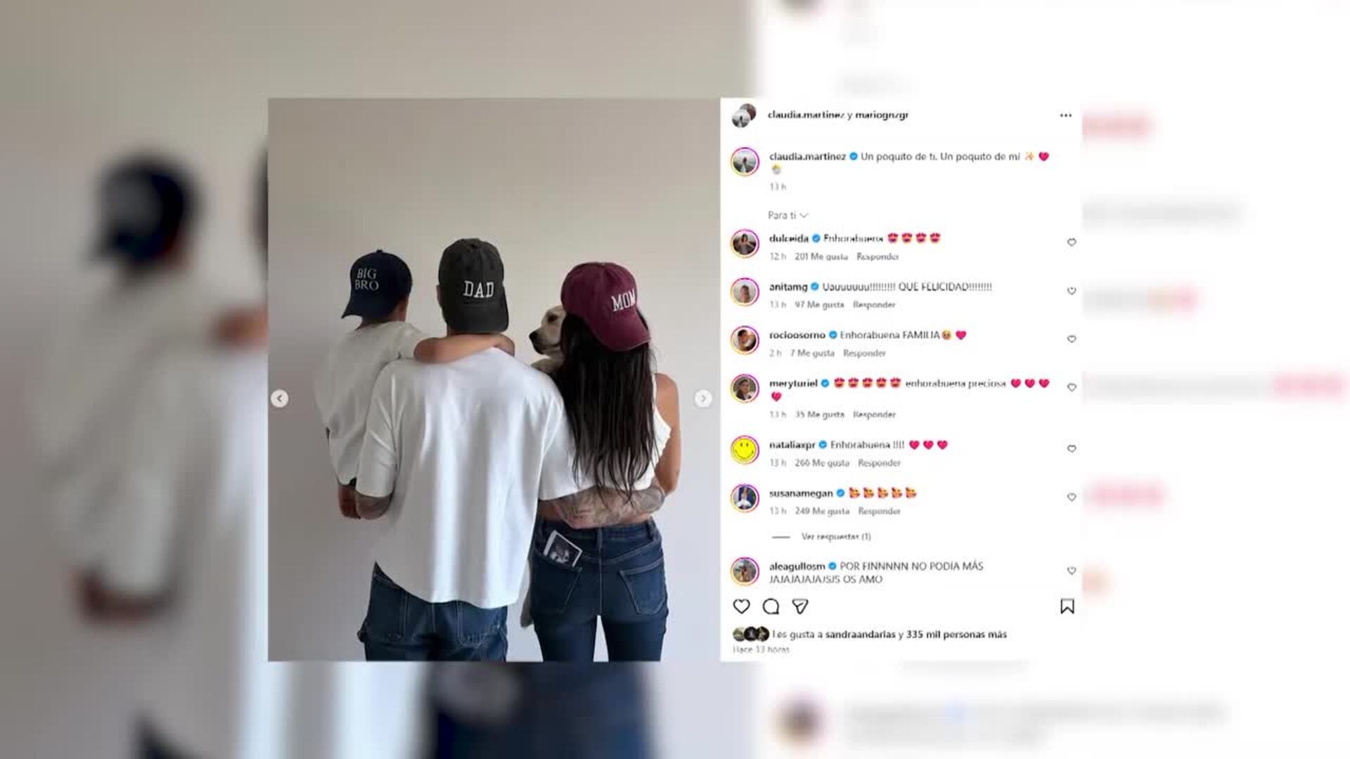 Claudia Martínez y Mario González anuncian que van a ser padres