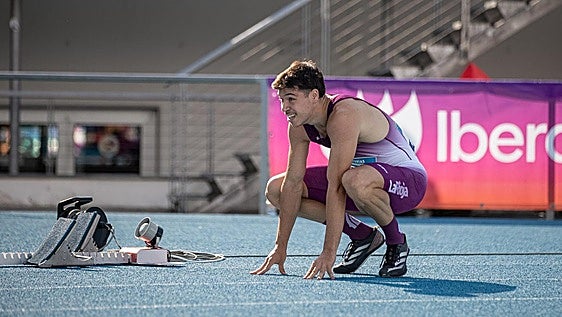 Alejandro García bate el récord riojano de 100 metros