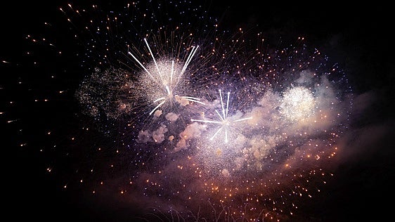 Las fotos de los fuegos artificiales del jueves