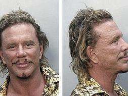 Foto policial del actor Mickey Rourke tras ser detenidos en Miami. /AP