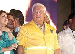 El presidente panameño, Ricardo Martinelli, participa en la inauguración del Metro de Panamá. / Efe