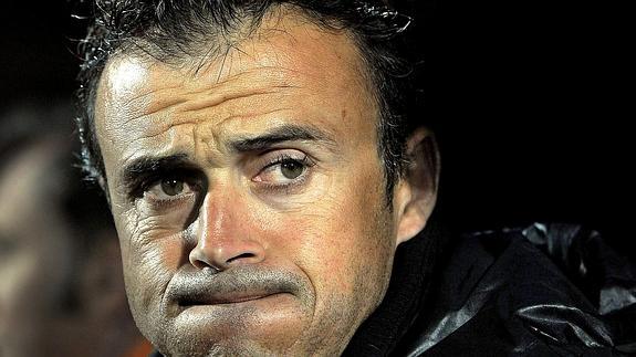 Luis Enrique, durante un partido.