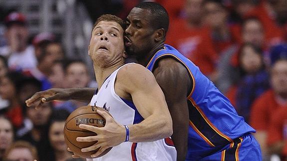 Ibaka, clave en la victoria de los Thunder frente a los Clippers