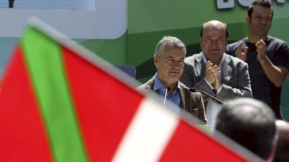 Urkullu, durante el acto en Durango. 