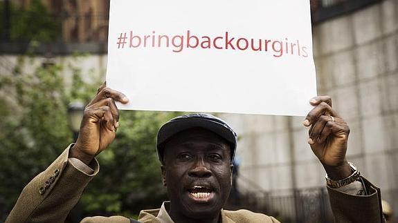 Manifestación a las afueras de Naciones Unidas contra Boko Haram 