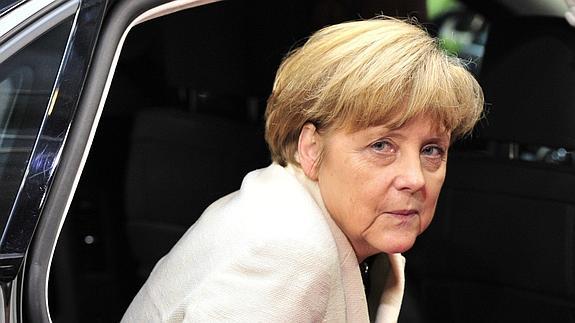 Angela Merkel, a su llegada a la reunión. 