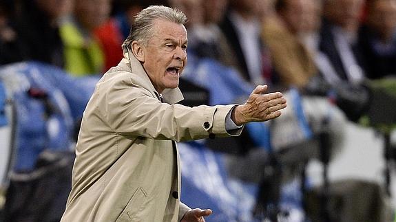 Hitzfeld, durante un partido. 