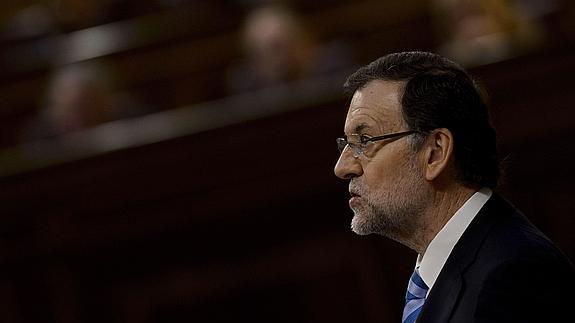 Rajoy, en el Congreso. 